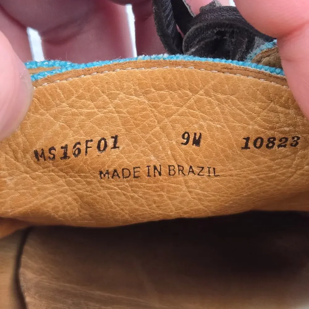 Peter Millar Mens 9M Light Blue Canvas Casual Lifestyle Daily Loafer Boat Shoe